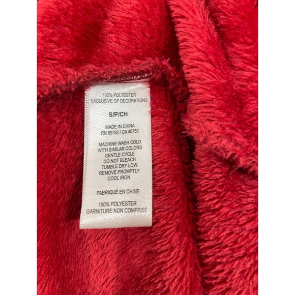 Natori Luxurious‎ Plush SMALL House Dress Caftan Red Soft Cozy Zip Up Lounge 51" - Picture 4 of 7